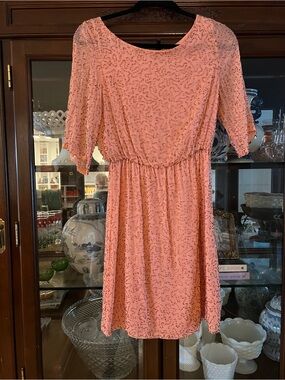 Alice + Olivia Peach Sequin Short Dress